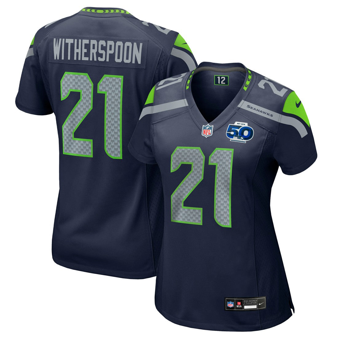 Devon Witherspoon Seattle Seahawks Women's Team 50th Season Game Jersey College Navy
