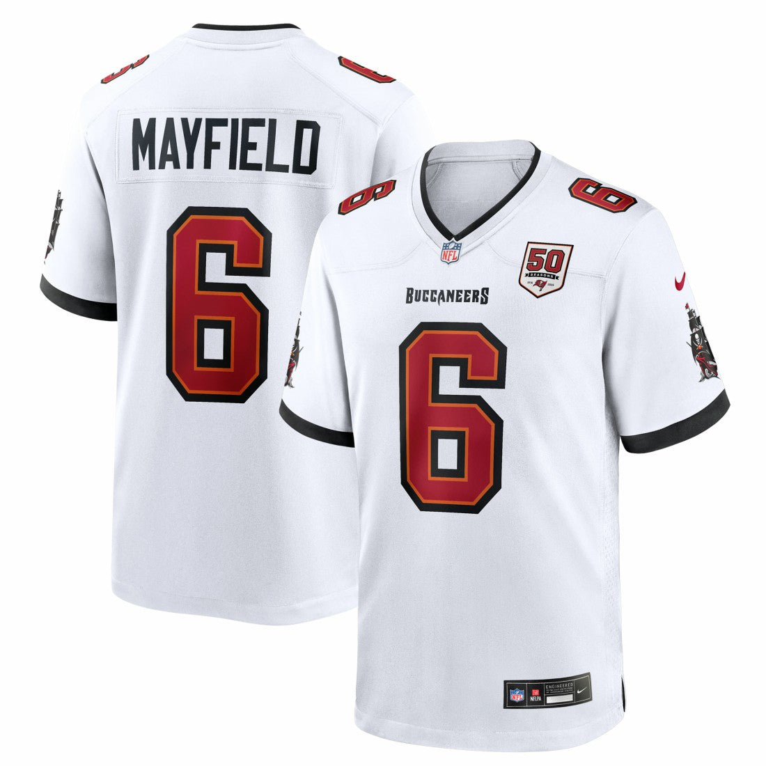 Baker Mayfield Tampa Bay Buccaneers 50th Season White Game Jersey White