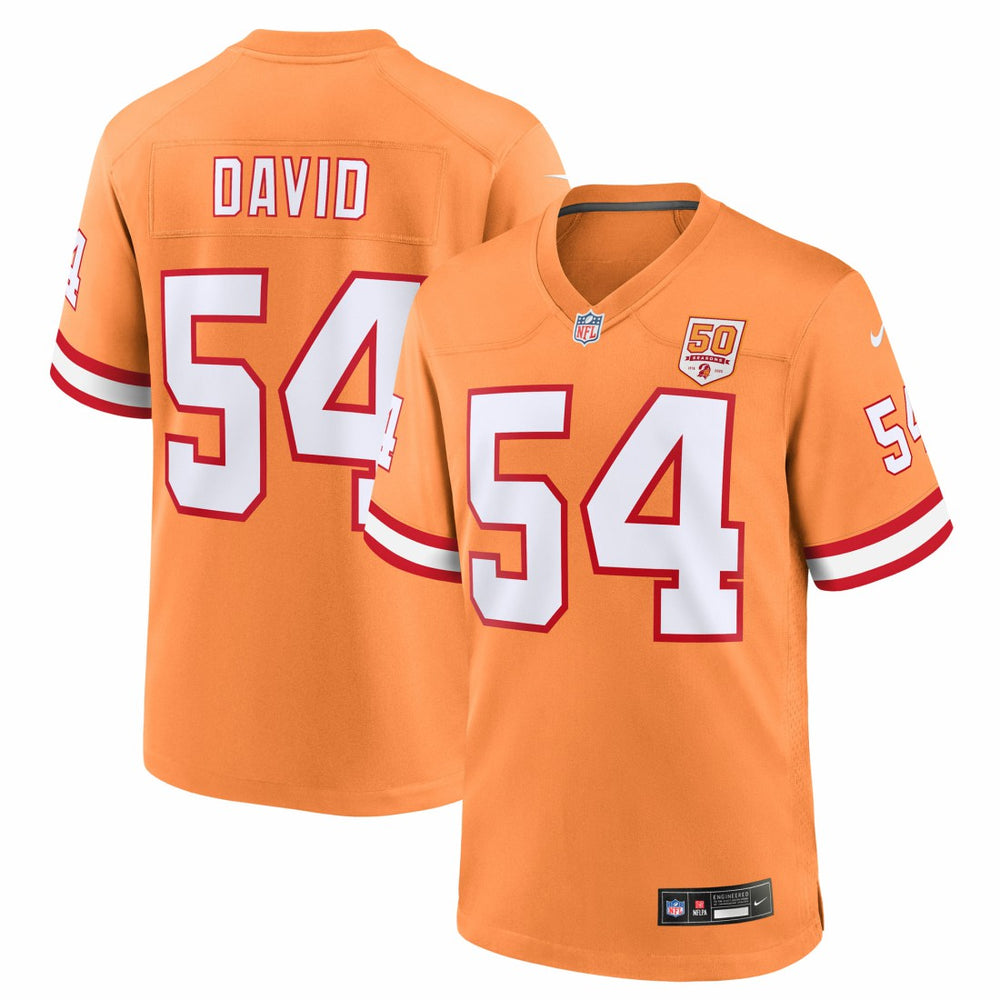 Lavonte David Tampa Bay Buccaneers 50th Season Game Jersey Creamsicle