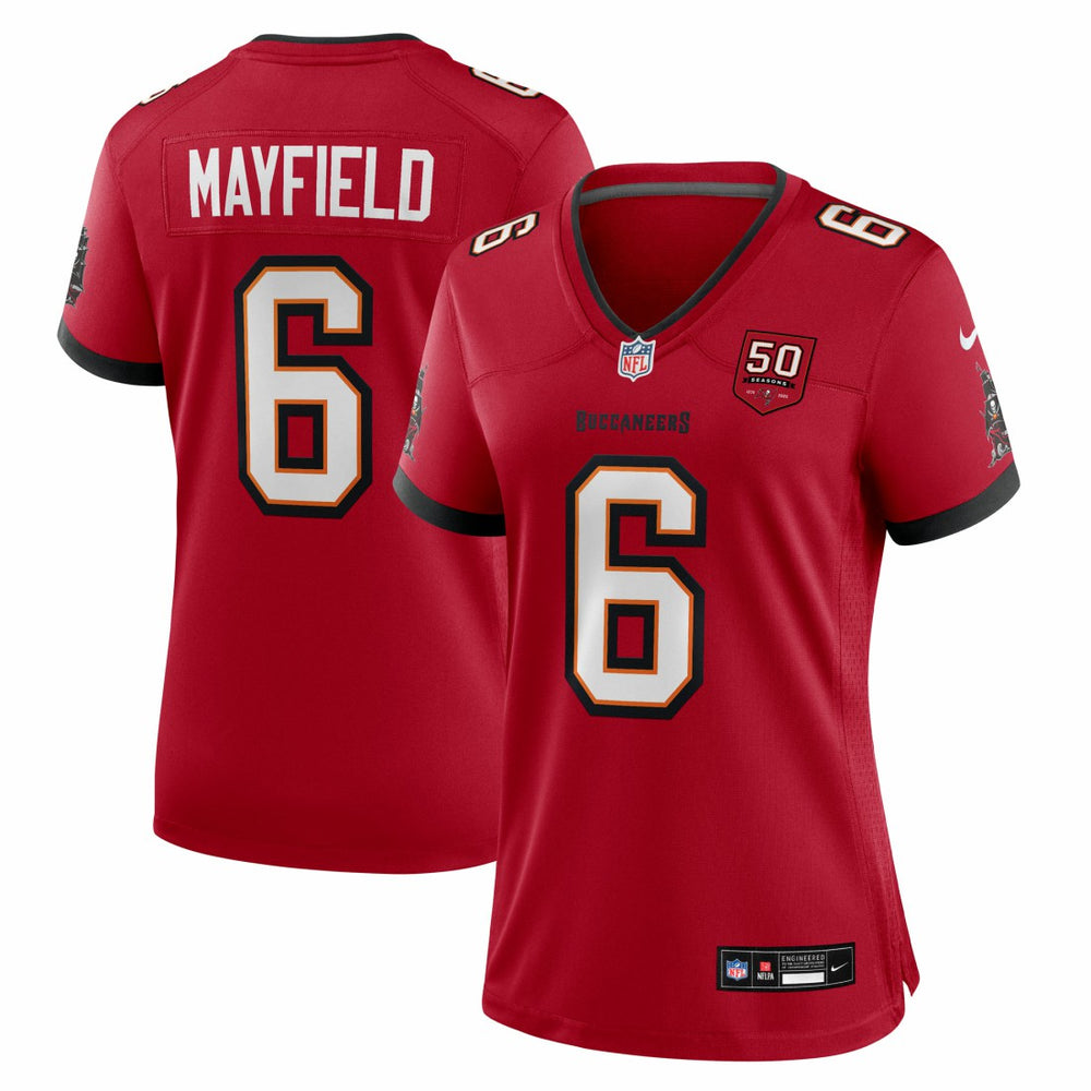 Baker Mayfield Tampa Bay Buccaneers Women's 50th Season Team Game Jersey Red