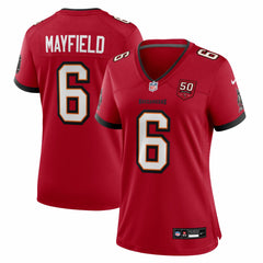Baker Mayfield Tampa Bay Buccaneers Women's 50th Season Team Game Jersey Red