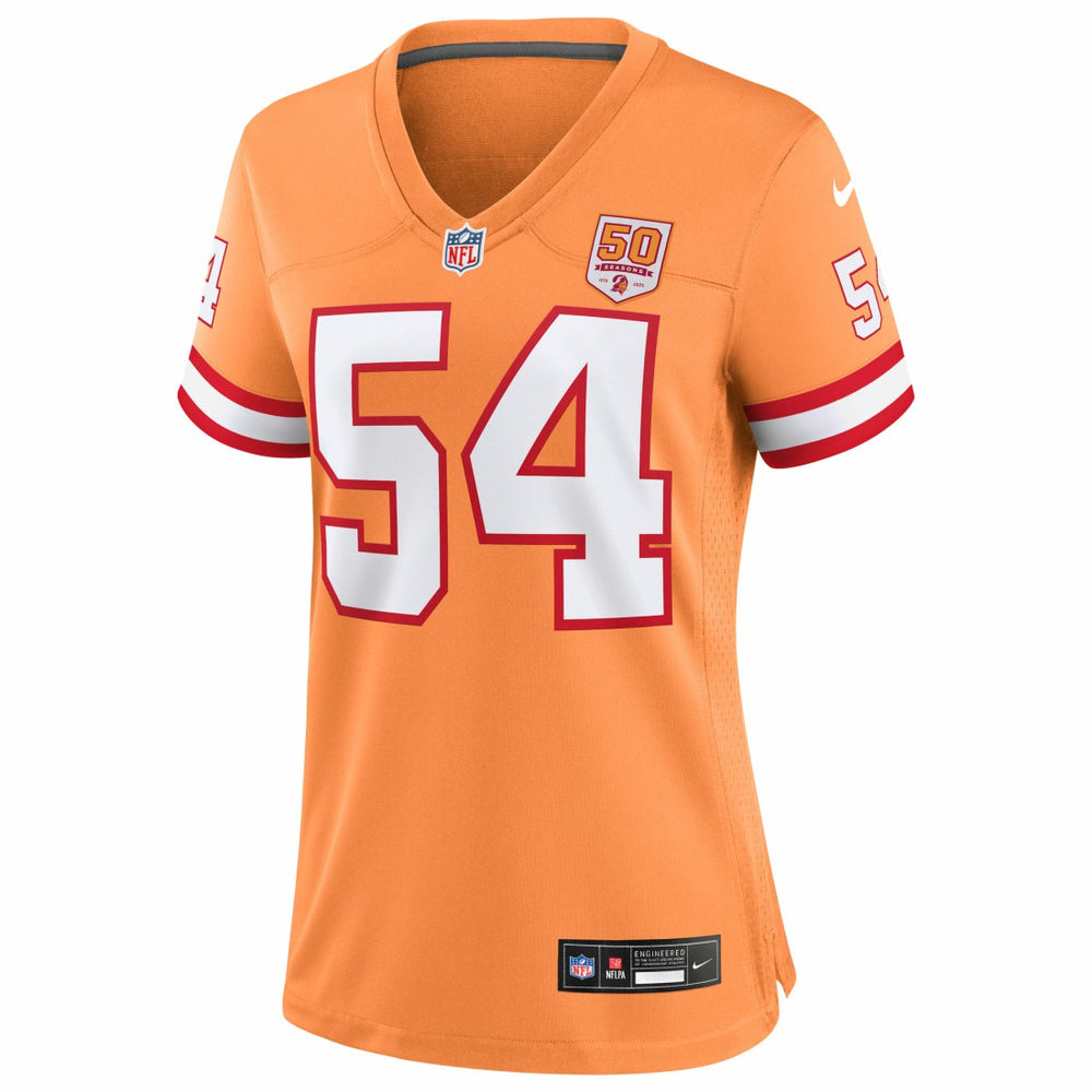Lavonte David Tampa Bay Buccaneers Women's 50th Season Game Jersey Creamsicle