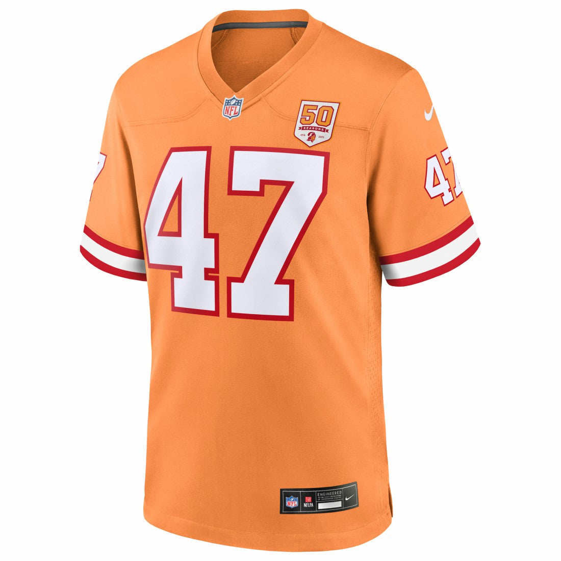John Lynch Tampa Bay Buccaneers 50th Season Game Jersey Creamsicle