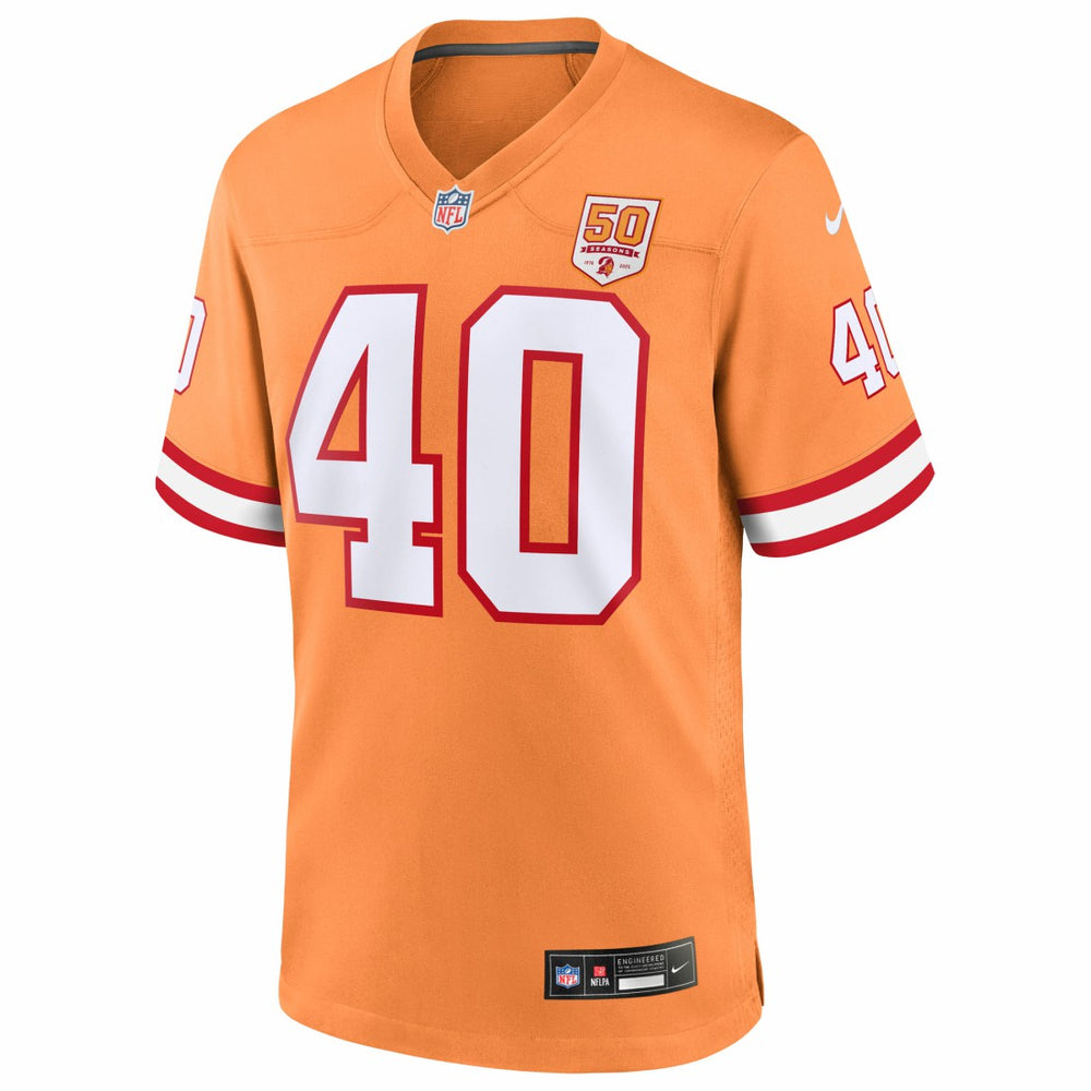 Mike Alstott Tampa Bay Buccaneers 50th Season Game Jersey Creamsicle