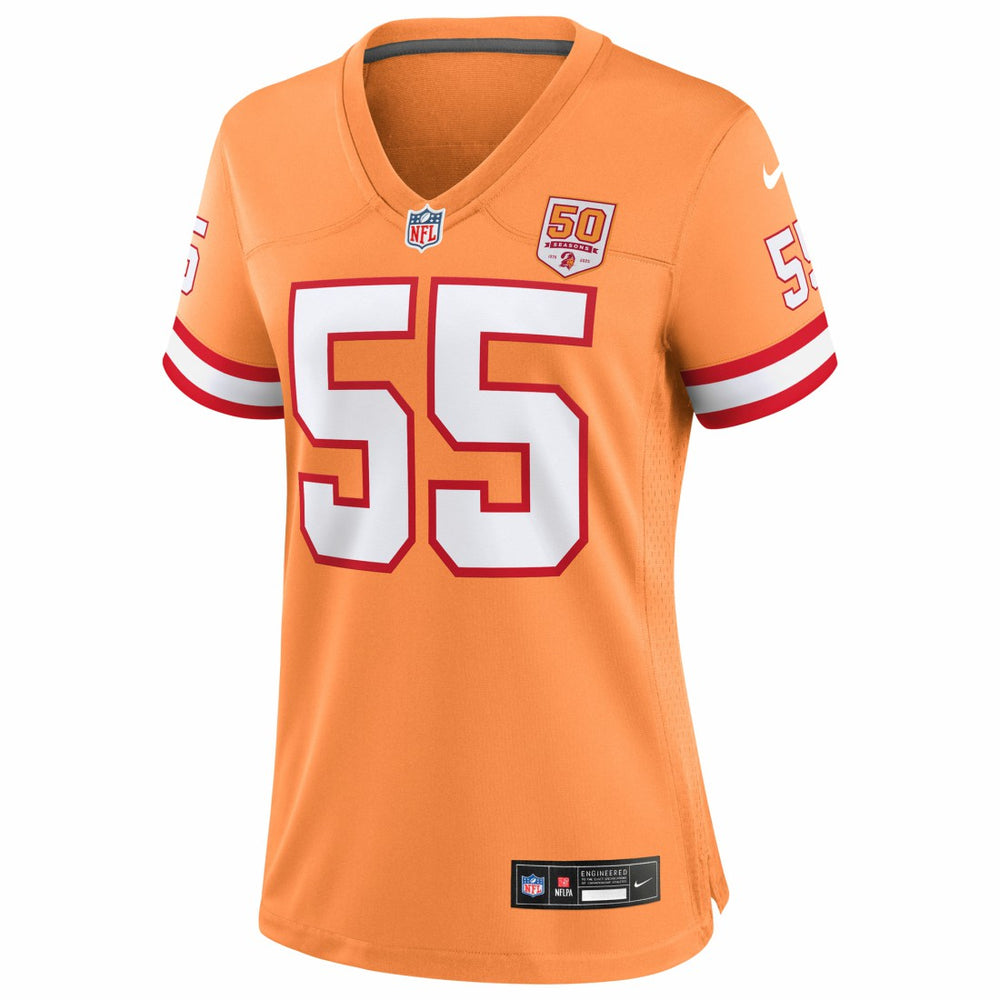 Derrick Brooks Tampa Bay Buccaneers Women's 50th Season Game Jersey Creamsicle