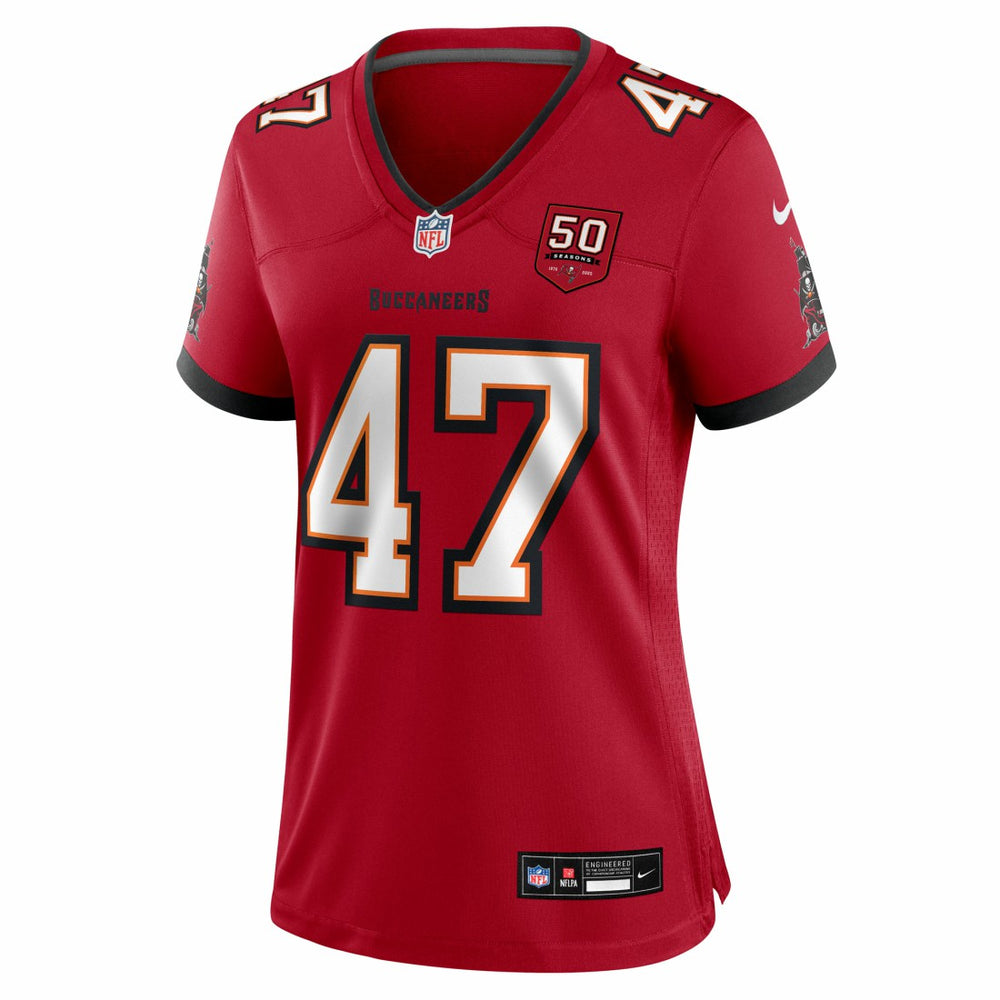 John Lynch Tampa Bay Buccaneers Women's 50th Anniversary Team Game Jersey Red