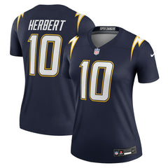 Justin Herbert Los Angeles Chargers Women's Alternate Super Chargers Legend Player Performance Top Navy