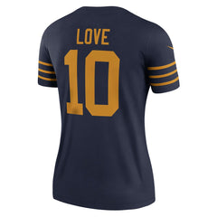 Jordan Love Green Bay Packers Women's The 1923 Classic Legend Player Dri-FIT Top Navy