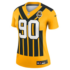 T.J. Watt Pittsburgh Steelers Women's Alternate 1933 Throwback Legend Player Performance Top Gold