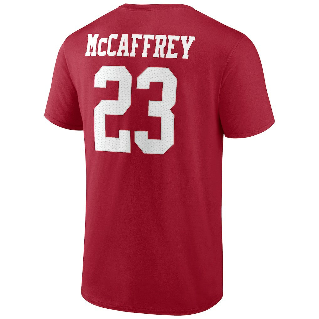 Christian McCaffrey San Francisco 49ers Player Icon T-Shirt Scarlet