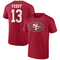 Brock Purdy San Francisco 49ers Player Icon T-Shirt Scarlet