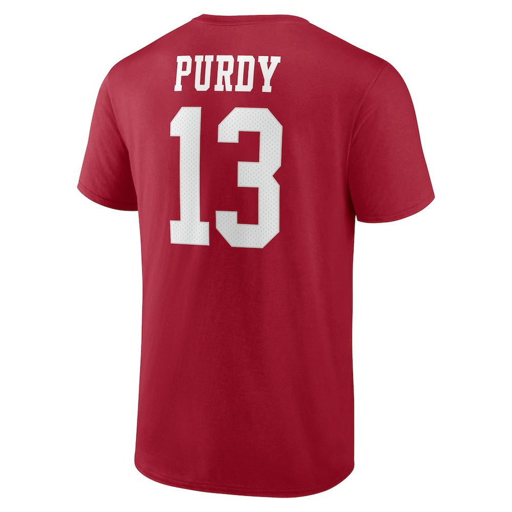 Brock Purdy San Francisco 49ers Player Icon T-Shirt Scarlet