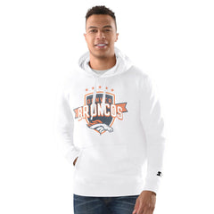 Denver Broncos Starter Vintage Pullover Hoodie White