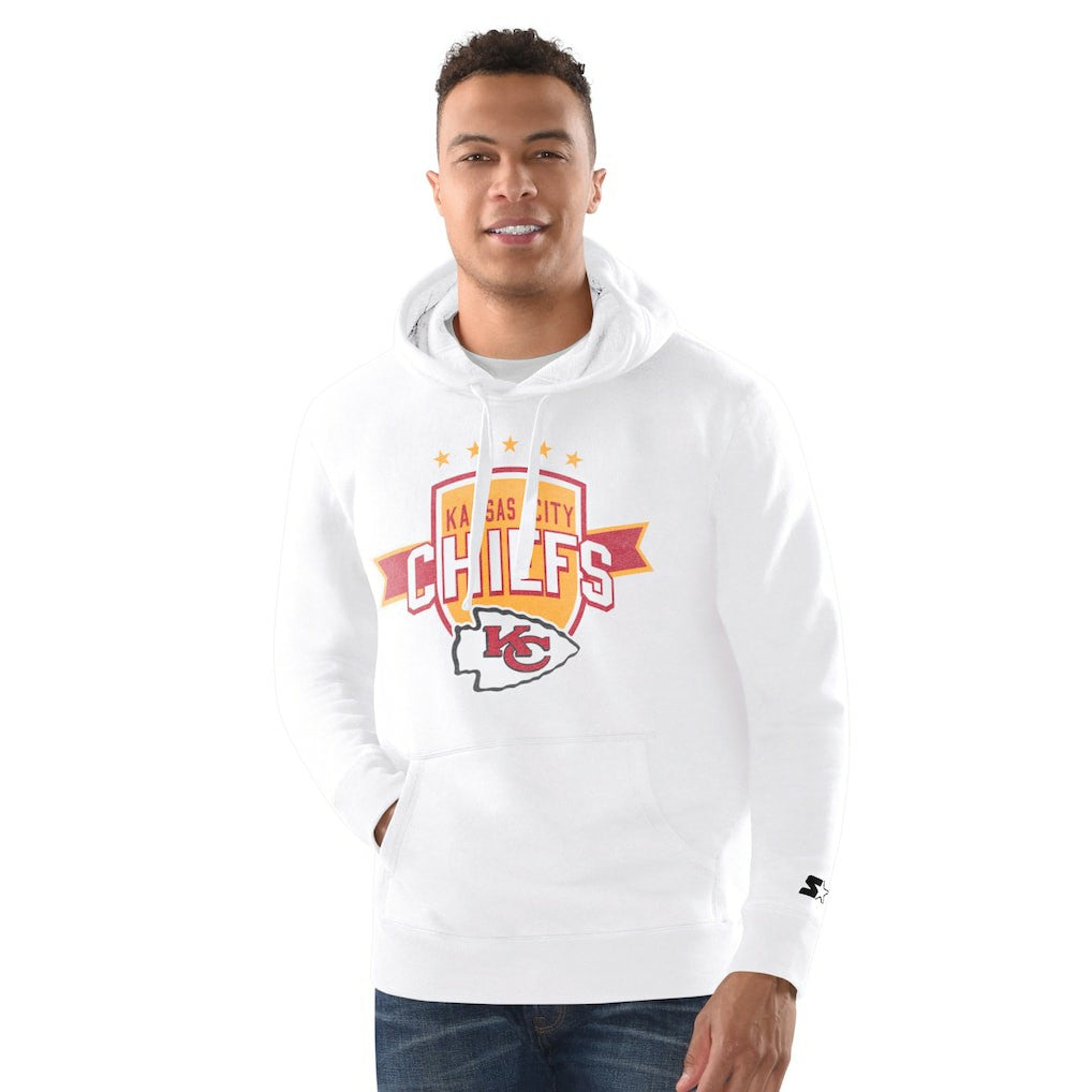 Kansas City Chiefs Starter Vintage Pullover Hoodie White