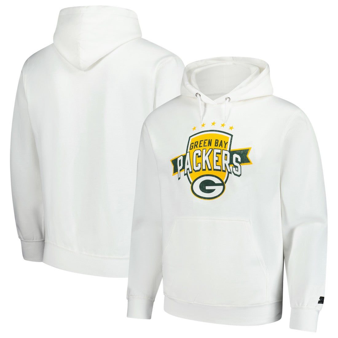 Green Bay Packers Starter Vintage Pullover Hoodie White