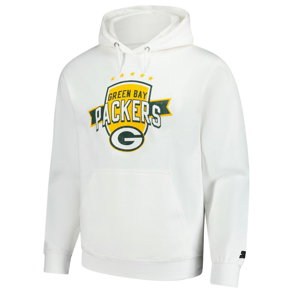 Green Bay Packers Starter Vintage Pullover Hoodie White