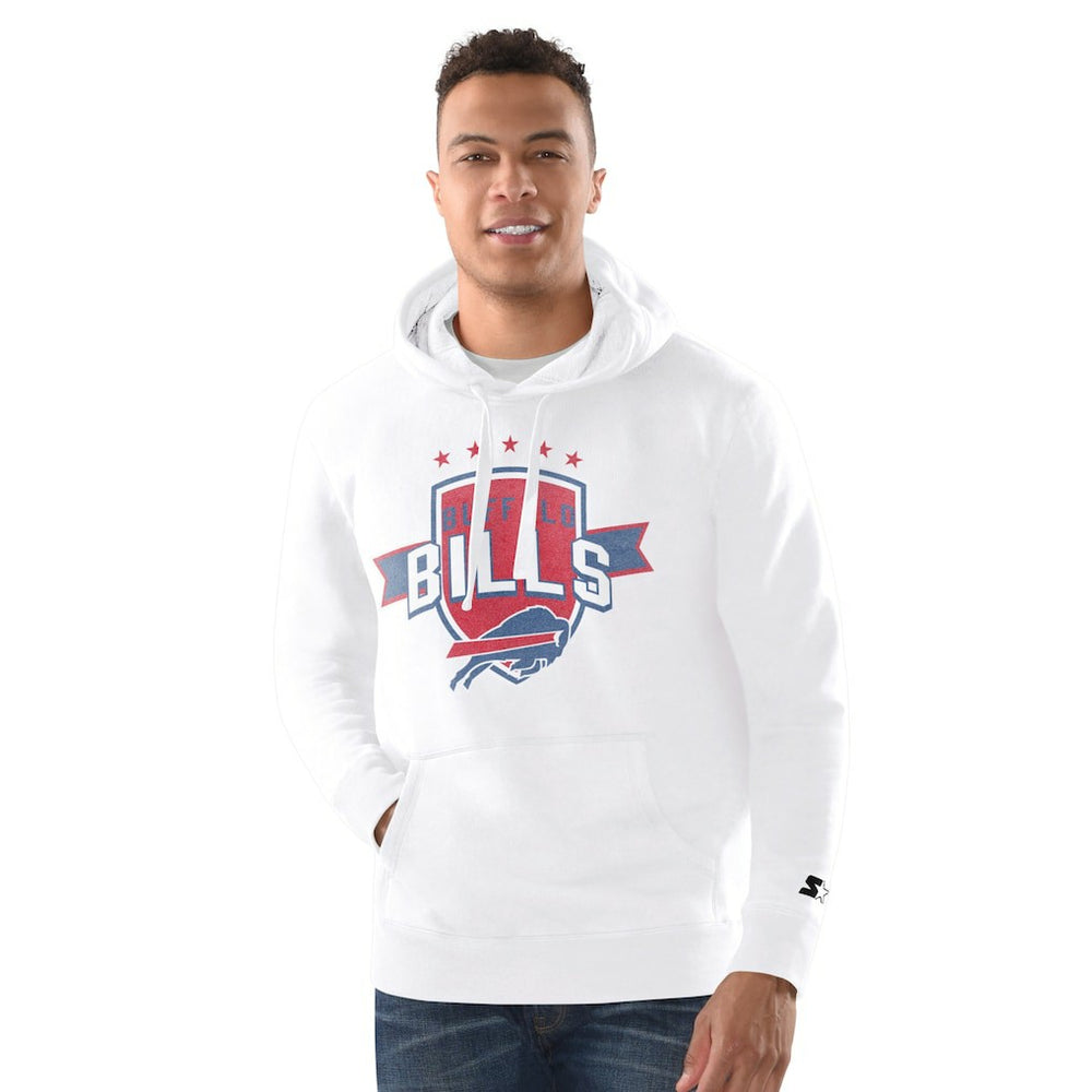 Buffalo Bills Starter Vintage Pullover Hoodie White