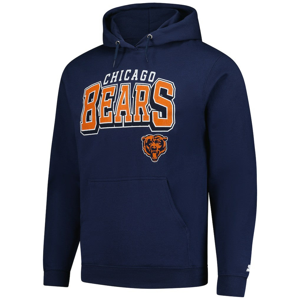 Chicago Bears Starter Vintage Pullover Hoodie Navy