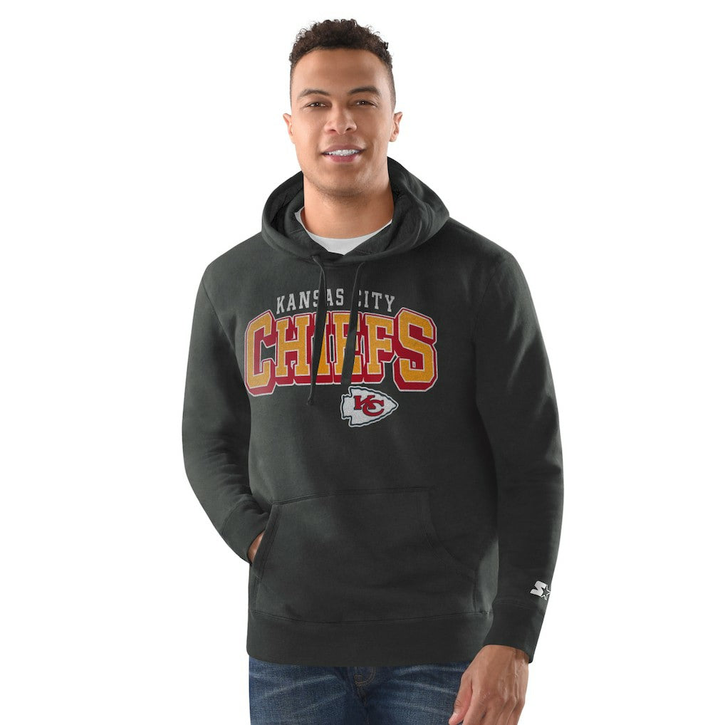 Kansas City Chiefs Starter Vintage Pullover Hoodie Charcoal