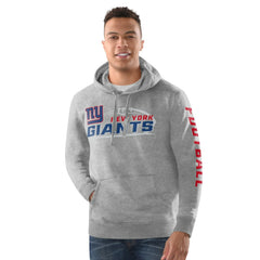 New York Giants Starter Vintage Pullover Hoodie Heather Gray