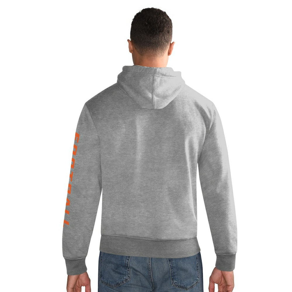 Denver Broncos Starter Vintage Pullover Hoodie Heather Gray