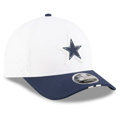 Dallas Cowboys New Era 2025 NFL Training Camp A-Frame 9FORTY Adjustable Hat White/Navy