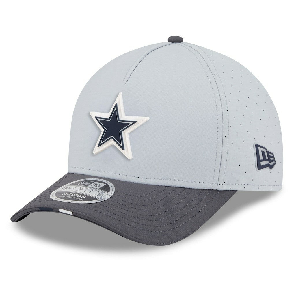 Dallas Cowboys New Era 2025 NFL Training Camp A-Frame 9FORTY Adjustable Hat Gray/Graphite