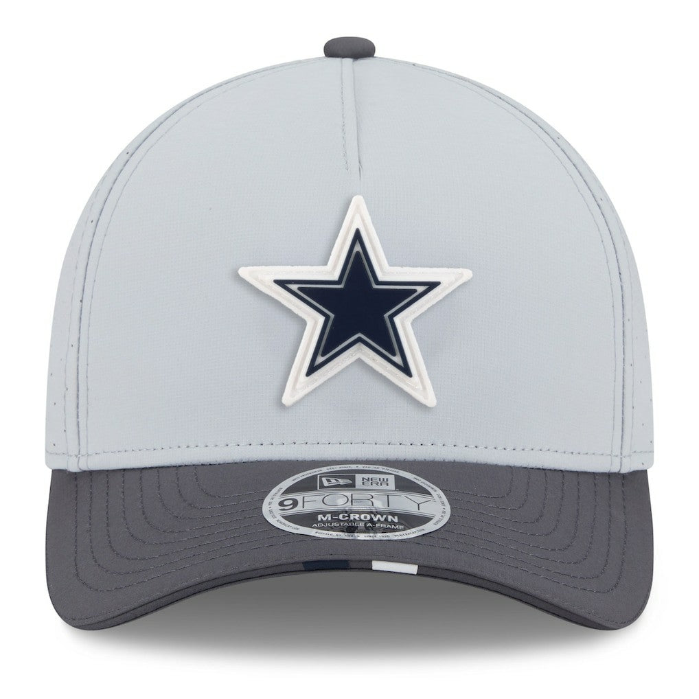 Dallas Cowboys New Era 2025 NFL Training Camp A-Frame 9FORTY Adjustable Hat Gray/Graphite