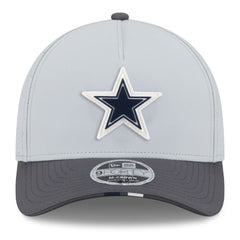 Dallas Cowboys New Era 2025 NFL Training Camp A-Frame 9FORTY Adjustable Hat Gray/Graphite