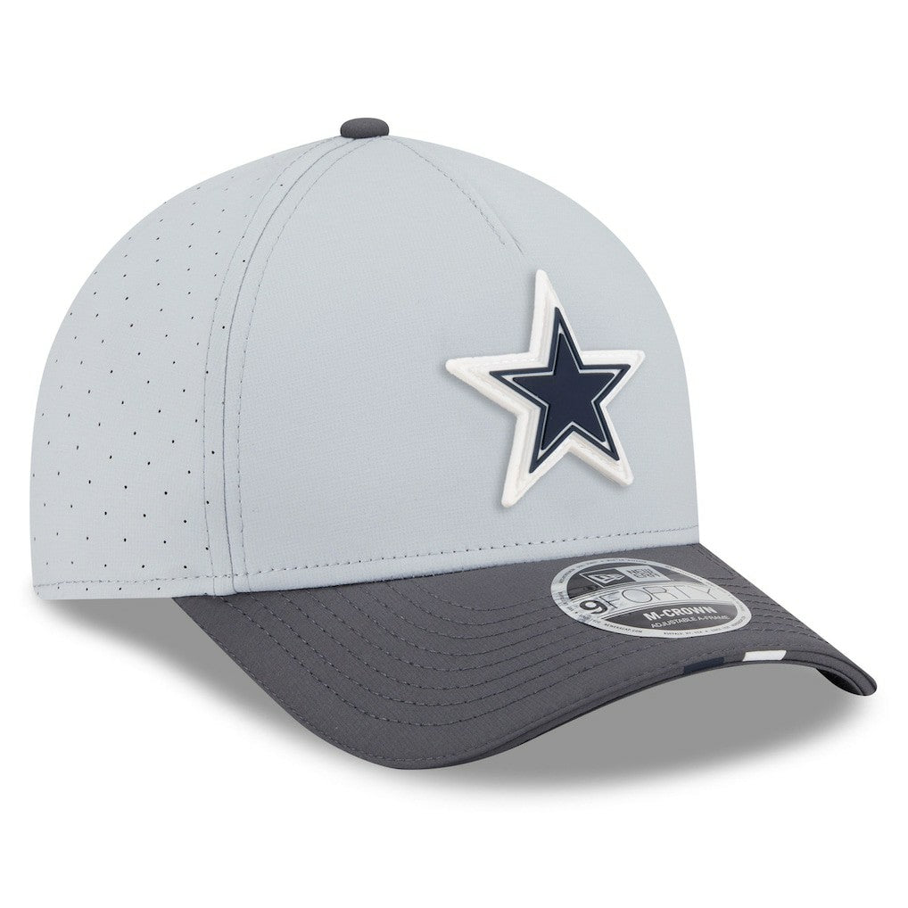 Dallas Cowboys New Era 2025 NFL Training Camp A-Frame 9FORTY Adjustable Hat Gray/Graphite