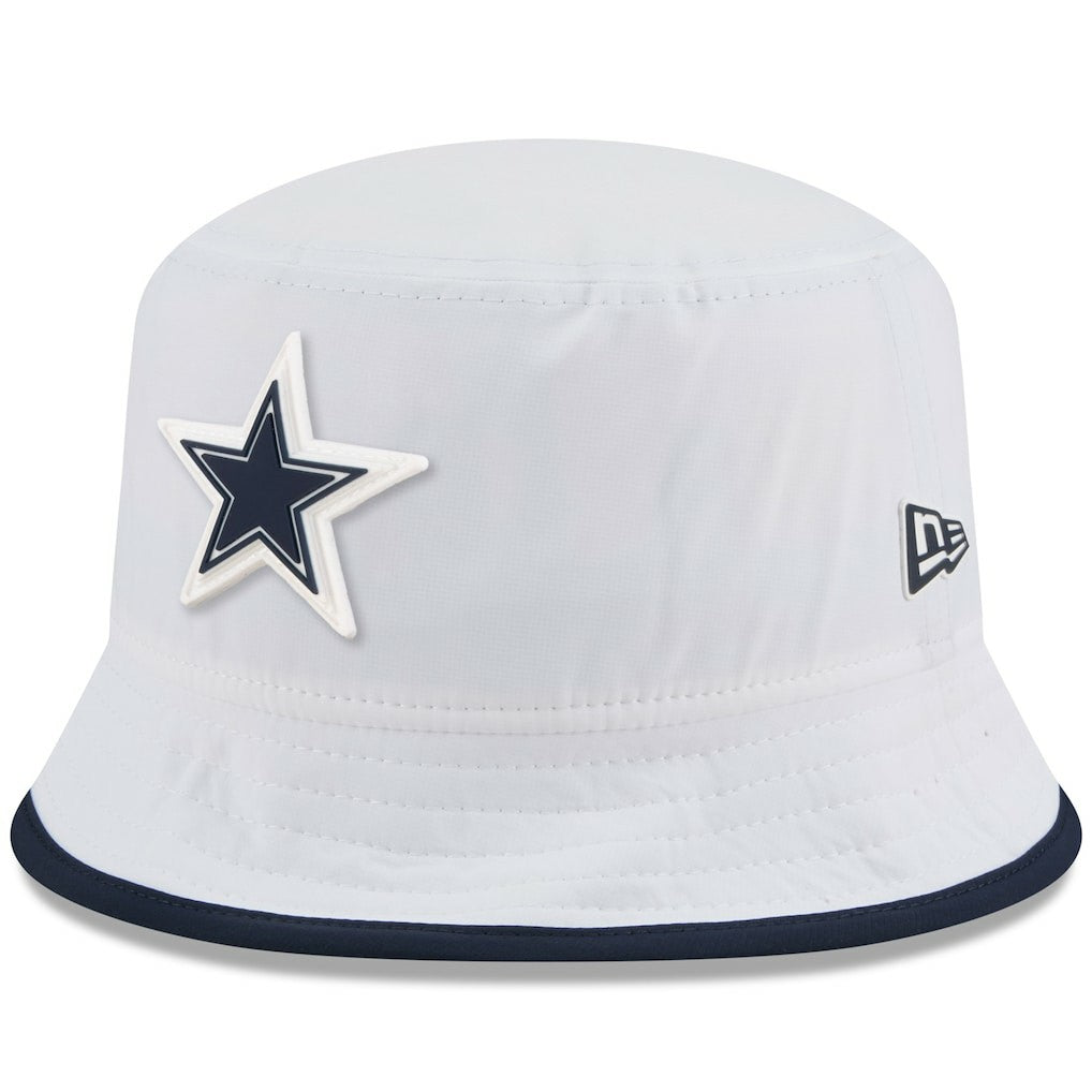 Dallas Cowboys New Era 2025 NFL Training Camp Stretch Bucket Hat White