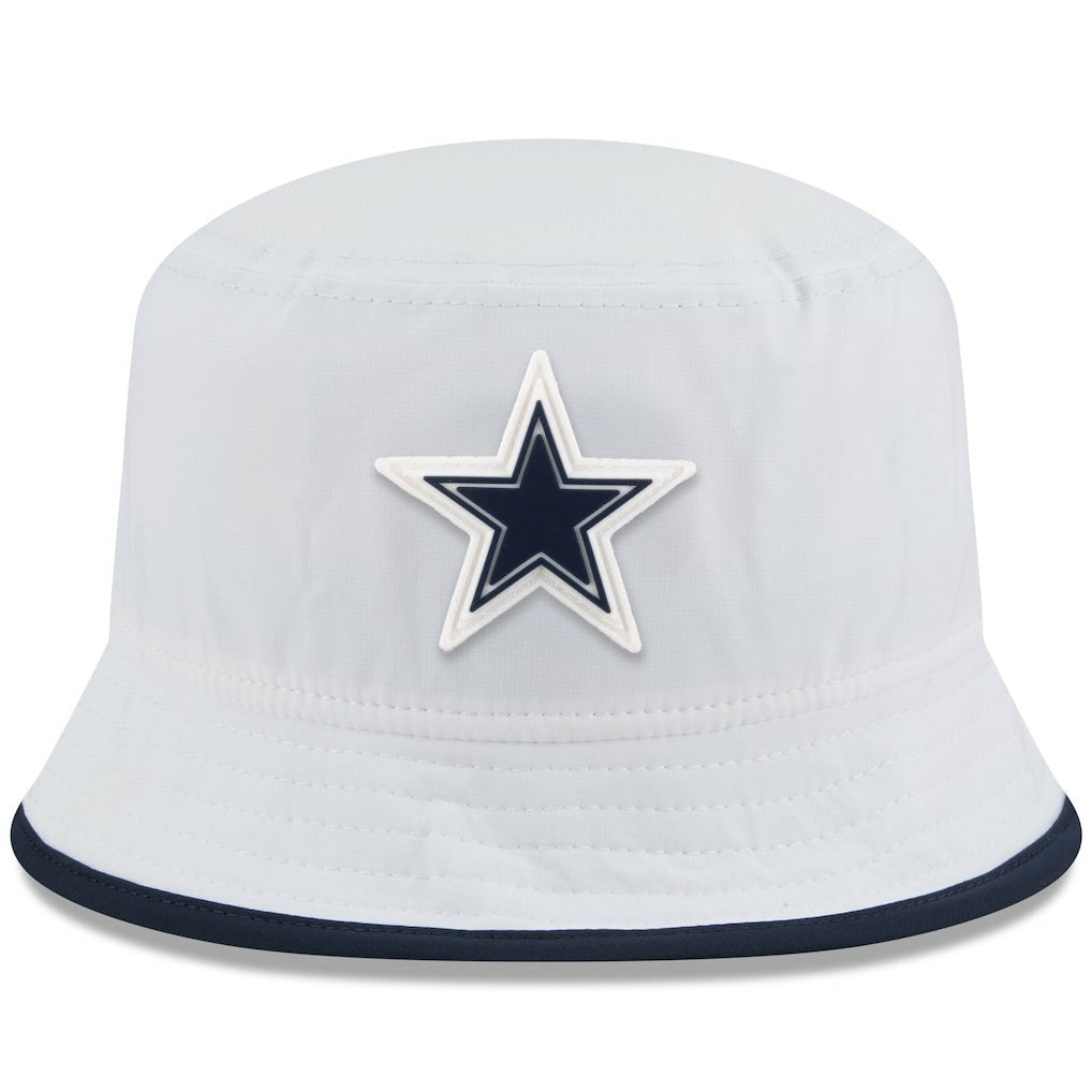 Dallas Cowboys New Era 2025 NFL Training Camp Stretch Bucket Hat White