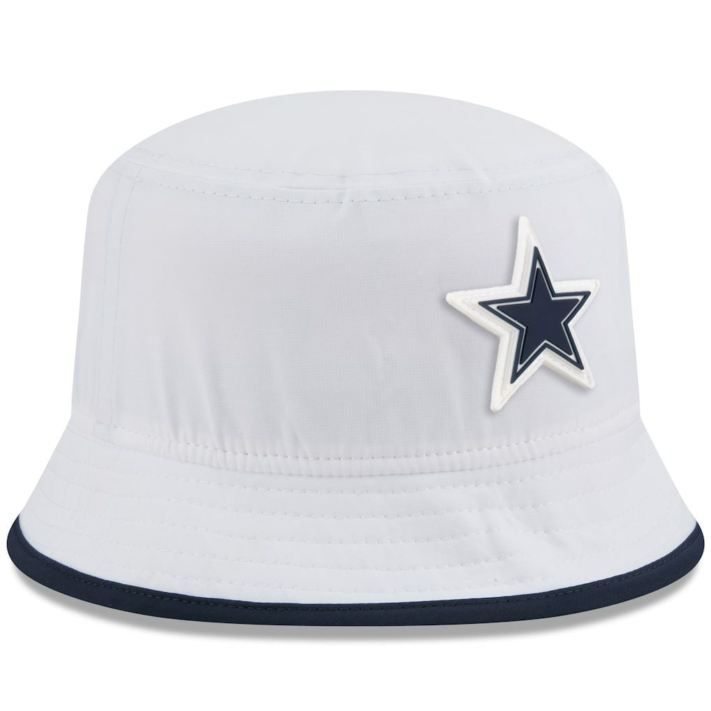 Dallas Cowboys New Era 2025 NFL Training Camp Stretch Bucket Hat White