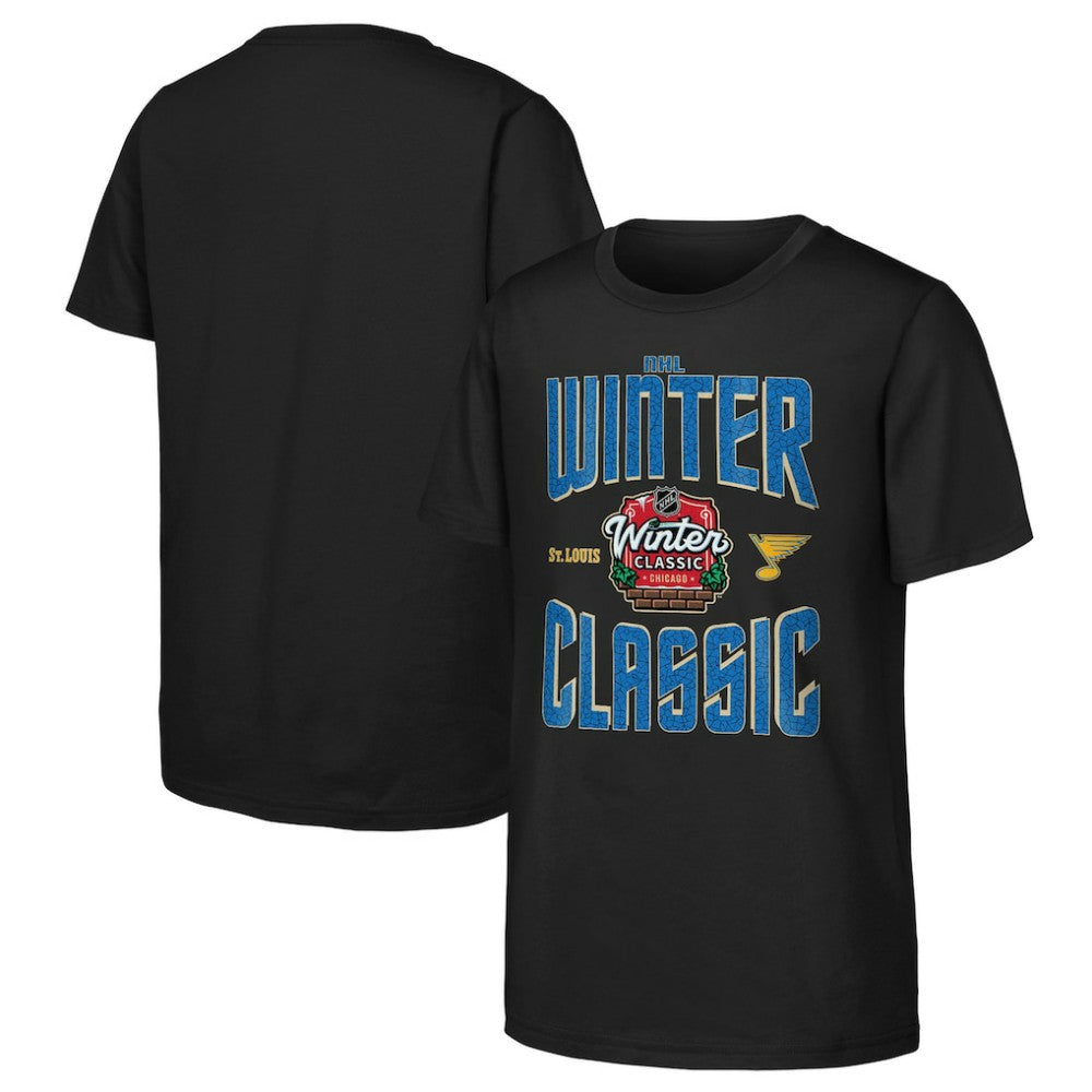 NHL St. Louis Blues Youth 2025 NHL Winter Classic Game Day T-Shirt - Black