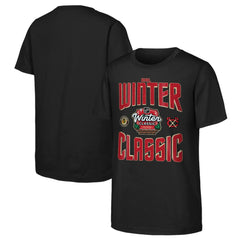 NHL Chicago Blackhawks Youth 2025 NHL Winter Classic Game Day T-Shirt - Black