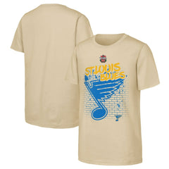 NHL St. Louis Blues Youth 2025 NHL Winter Classic Street Art T-Shirt - Tan