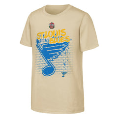 NHL St. Louis Blues Youth 2025 NHL Winter Classic Street Art T-Shirt - Tan