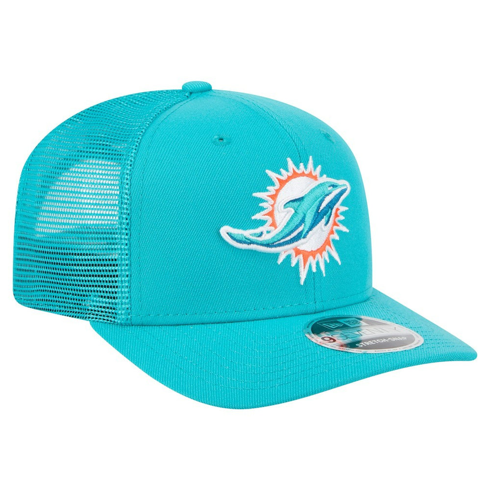 Miami Dolphins New Era Team Collection 9SEVENTY Stretch-Snap Adjustable Hat Aqua