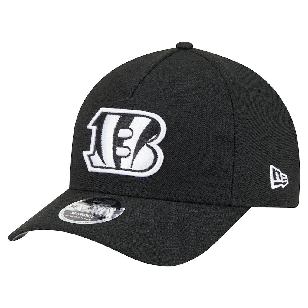 Cincinnati Bengals New Era Team Collection 9FORTY M-Crown A-Frame Adjustable Hat Black
