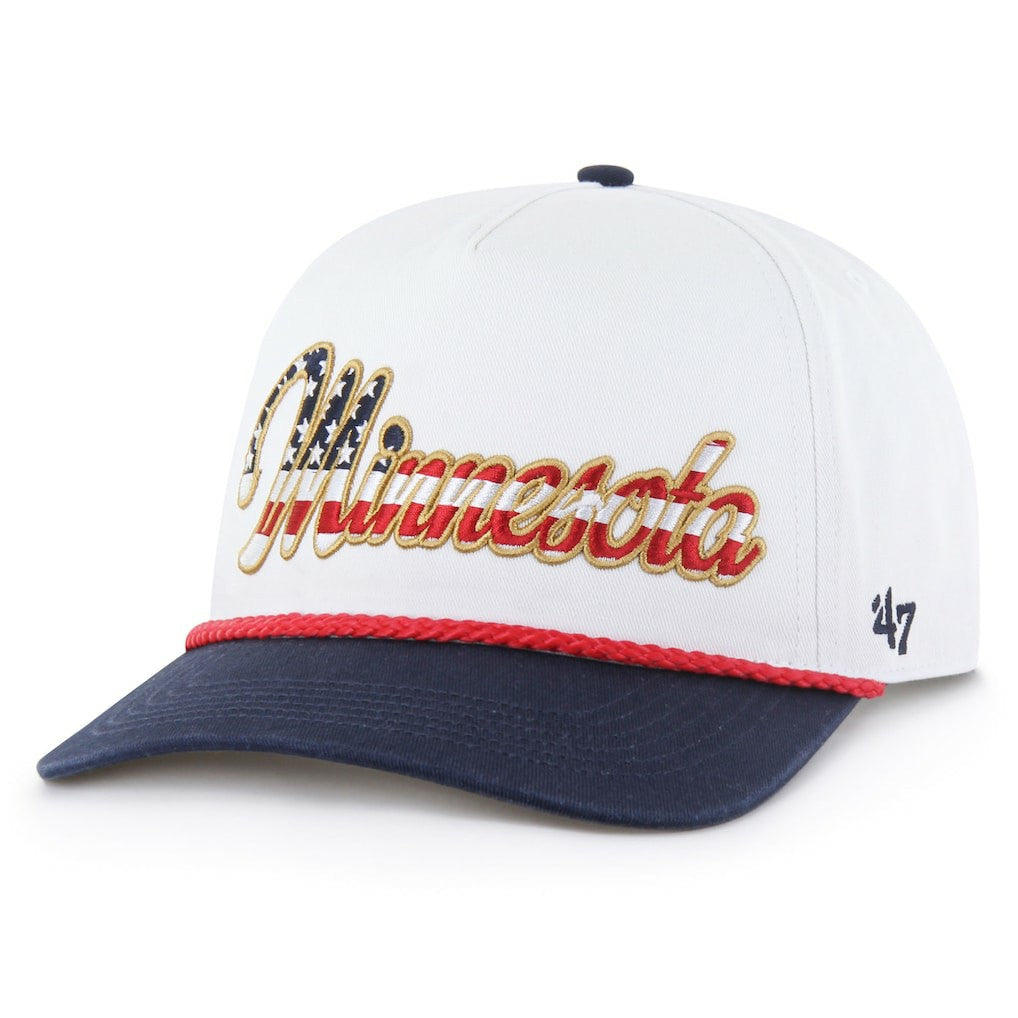Minnesota Vikings '47 Patriotic Overhand Hitch Adjustable Hat White