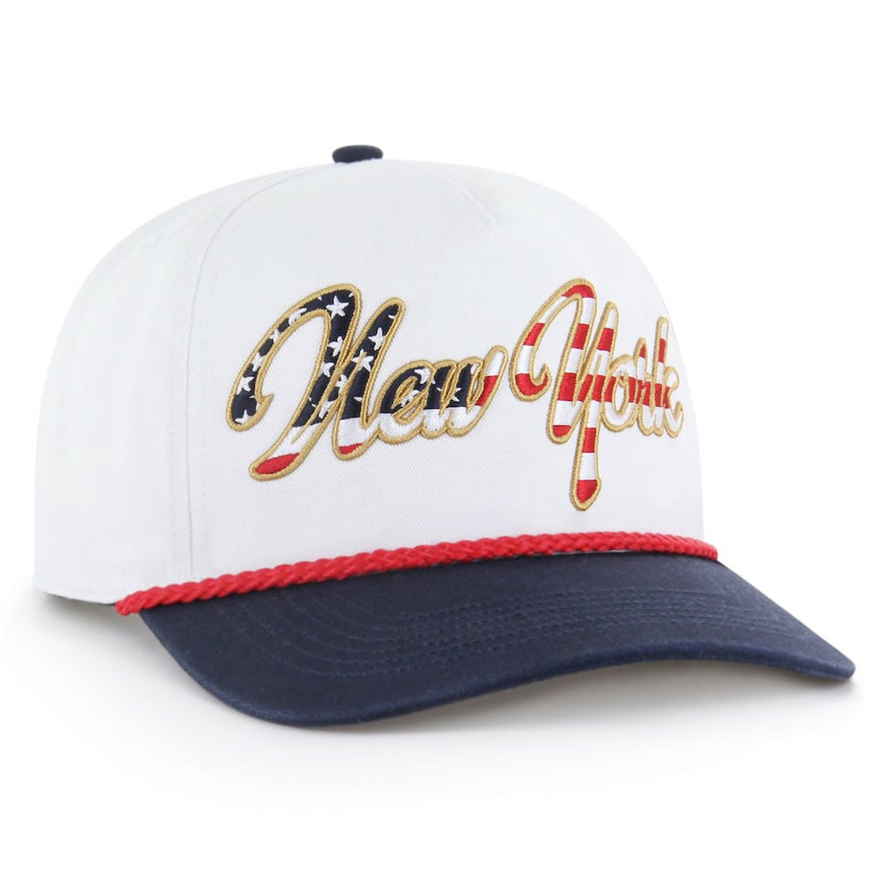 New York Giants '47 Patriotic Overhand Hitch Adjustable Hat White