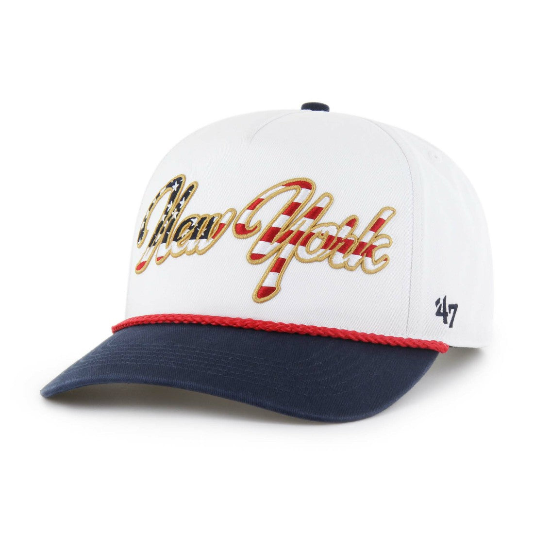 New York Jets '47 Patriotic Overhand Hitch Adjustable Hat White