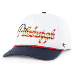 Pittsburgh Steelers '47 Patriotic Overhand Hitch Adjustable Hat White