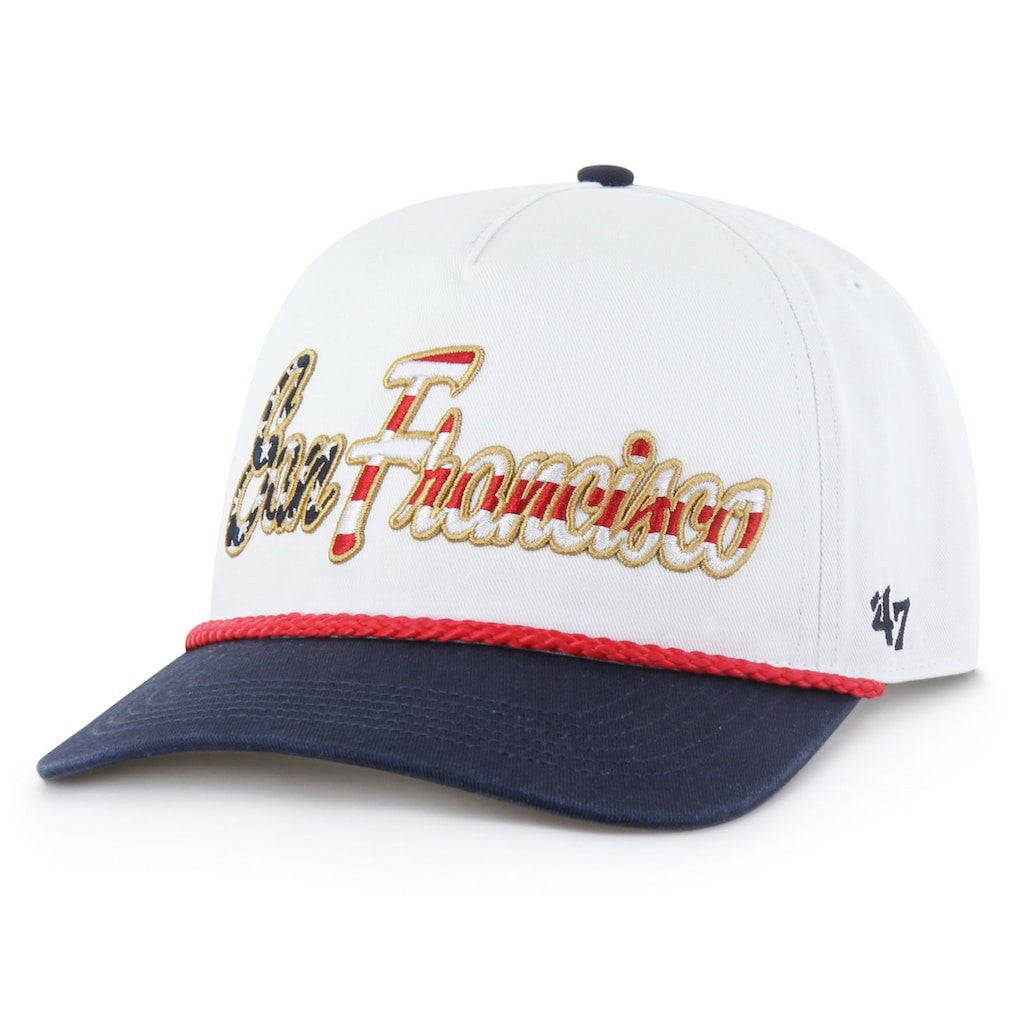 San Francisco 49ers '47 Patriotic Overhand Hitch Adjustable Hat White