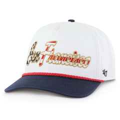 San Francisco 49ers '47 Patriotic Overhand Hitch Adjustable Hat White