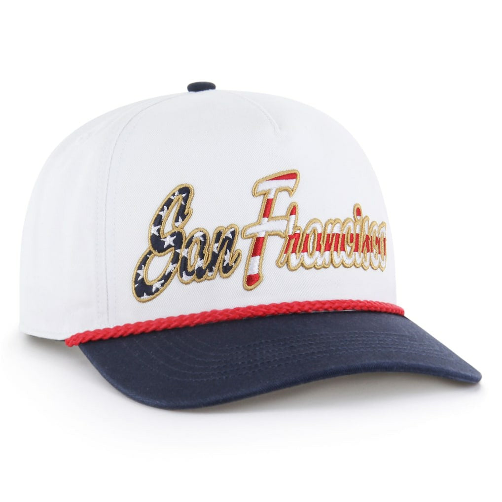 San Francisco 49ers '47 Patriotic Overhand Hitch Adjustable Hat White