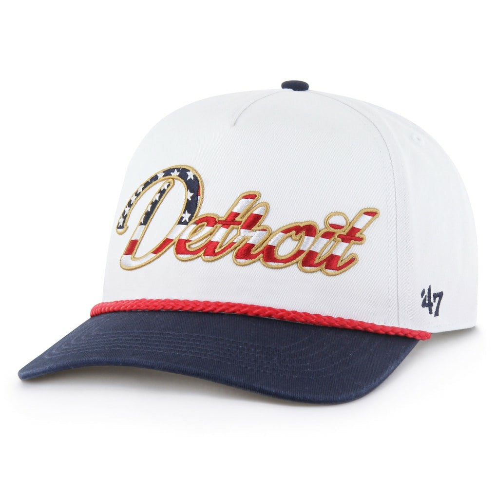 Detroit Lions '47 Patriotic Overhand Hitch Adjustable Hat White