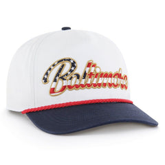Baltimore Ravens '47 Patriotic Overhand Hitch Adjustable Hat White