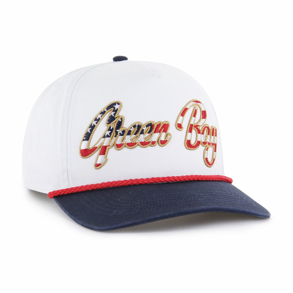 Green Bay Packers '47 Patriotic Overhand Hitch Adjustable Hat White