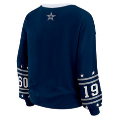 Dallas Cowboys WEAR by Erin Andrews Women's Sport Long-Sleeve T-Shirt Navy
